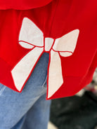 Lakelyn Merry Bow Pullover-150 Sweatshirts-Mary Square-The Lovely Closet, Women's Fashion Boutique in Alexandria, KY