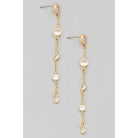 Rhinestone Stud Gold Drop Earrings-250 Jewelry-Fame-The Lovely Closet, Women's Fashion Boutique in Alexandria, KY