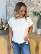 Feeling Refreshed Scalloped Edge Top-100 Short Sleeve Tops-Allie Rose-The Lovely Closet, Women's Fashion Boutique in Alexandria, KY