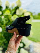 FINAL SALE - Corkys Carley - Metallic Black-270 Shoes-The Lovely Closet-The Lovely Closet, Women's Fashion Boutique in Alexandria, KY