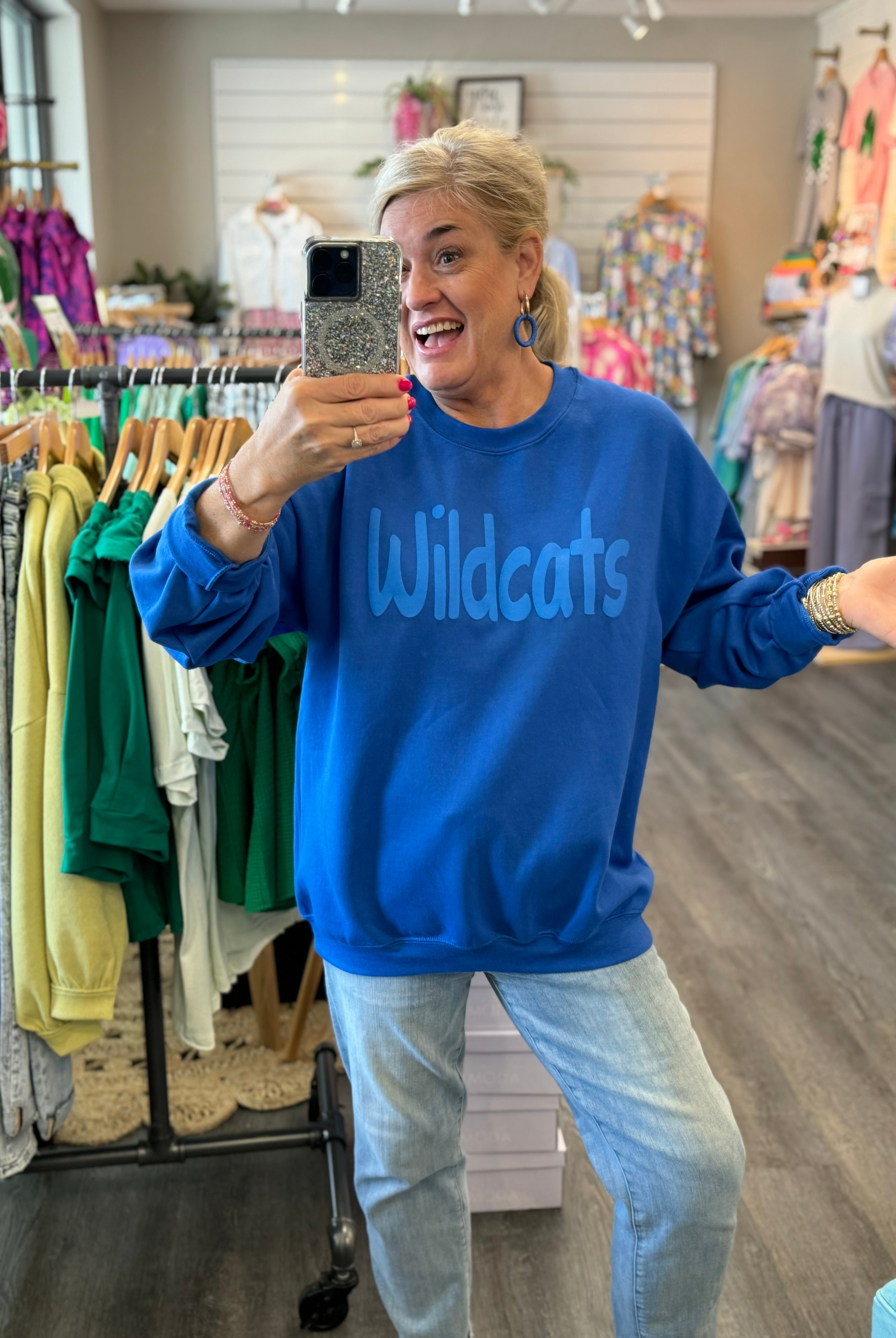 Deal of the Day Wildcats Crewneck-150 Sweatshirts-The Lovely Closet-The Lovely Closet, Women's Fashion Boutique in Alexandria, KY