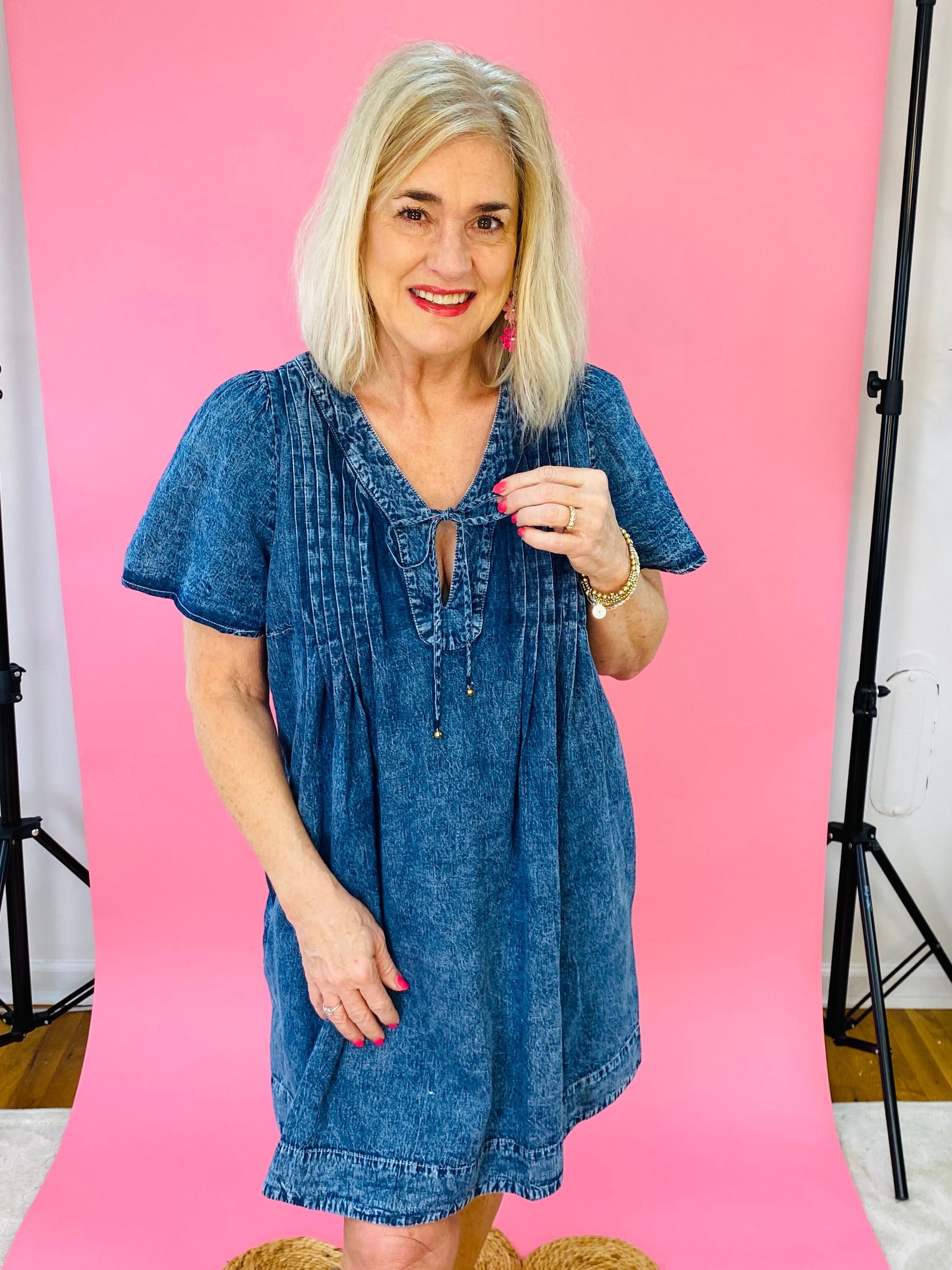 Denim For Days Dress-180 Dresses-easel-The Lovely Closet, Women's Fashion Boutique in Alexandria, KY