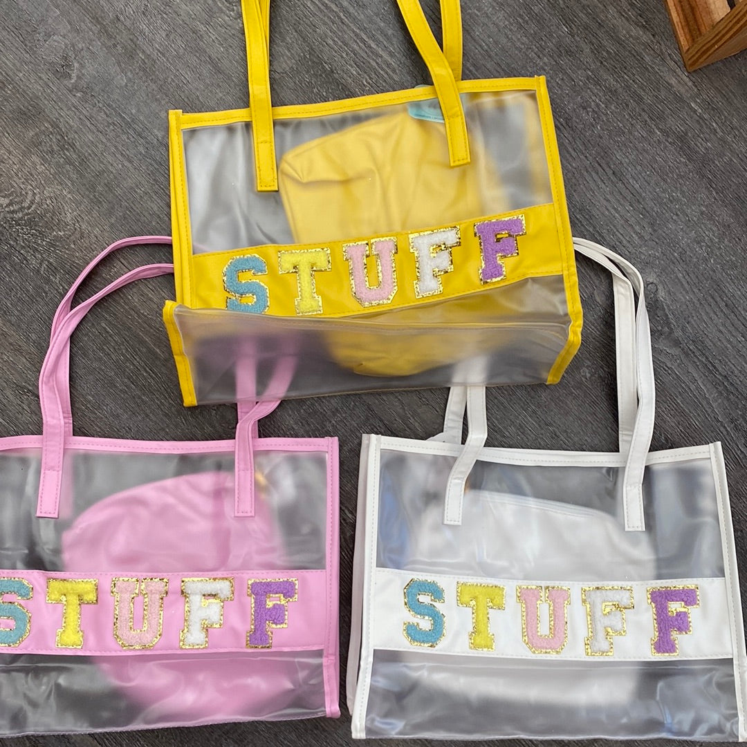 Stuff Clear Tote-290 Bags/Handbags-The Lovely Closet-The Lovely Closet, Women's Fashion Boutique in Alexandria, KY