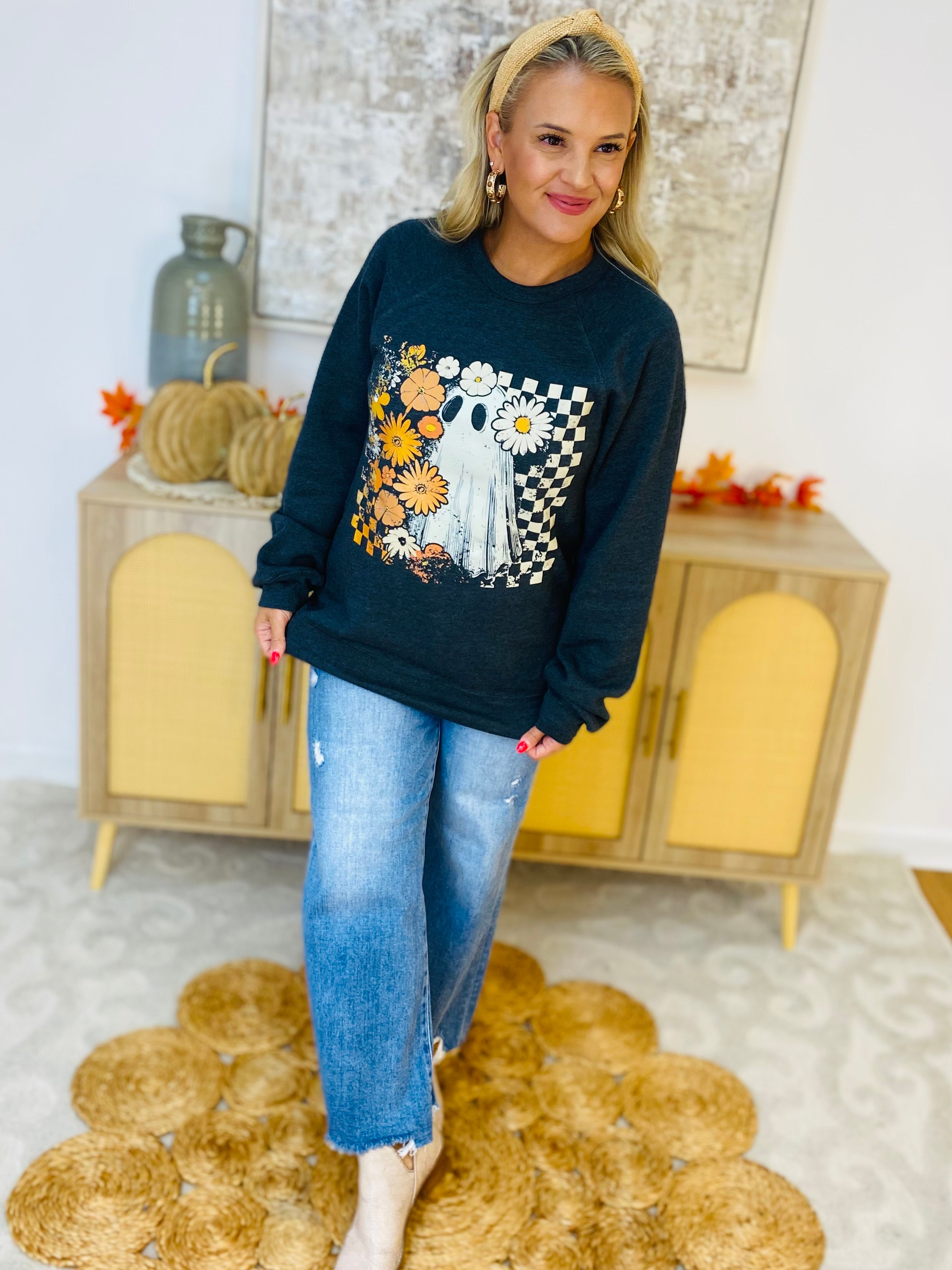 Groovy Boo Crewneck-The Lovely Closet-The Lovely Closet, Women's Fashion Boutique in Alexandria, KY