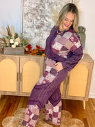 Mineral Wash Patchwork Swirl Top-110 Long Sleeve Top-jHer-The Lovely Closet, Women's Fashion Boutique in Alexandria, KY