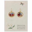 Cottage Floral Blue Red Dried Flower Earrings-280 Accessories-ZAD-The Lovely Closet, Women's Fashion Boutique in Alexandria, KY