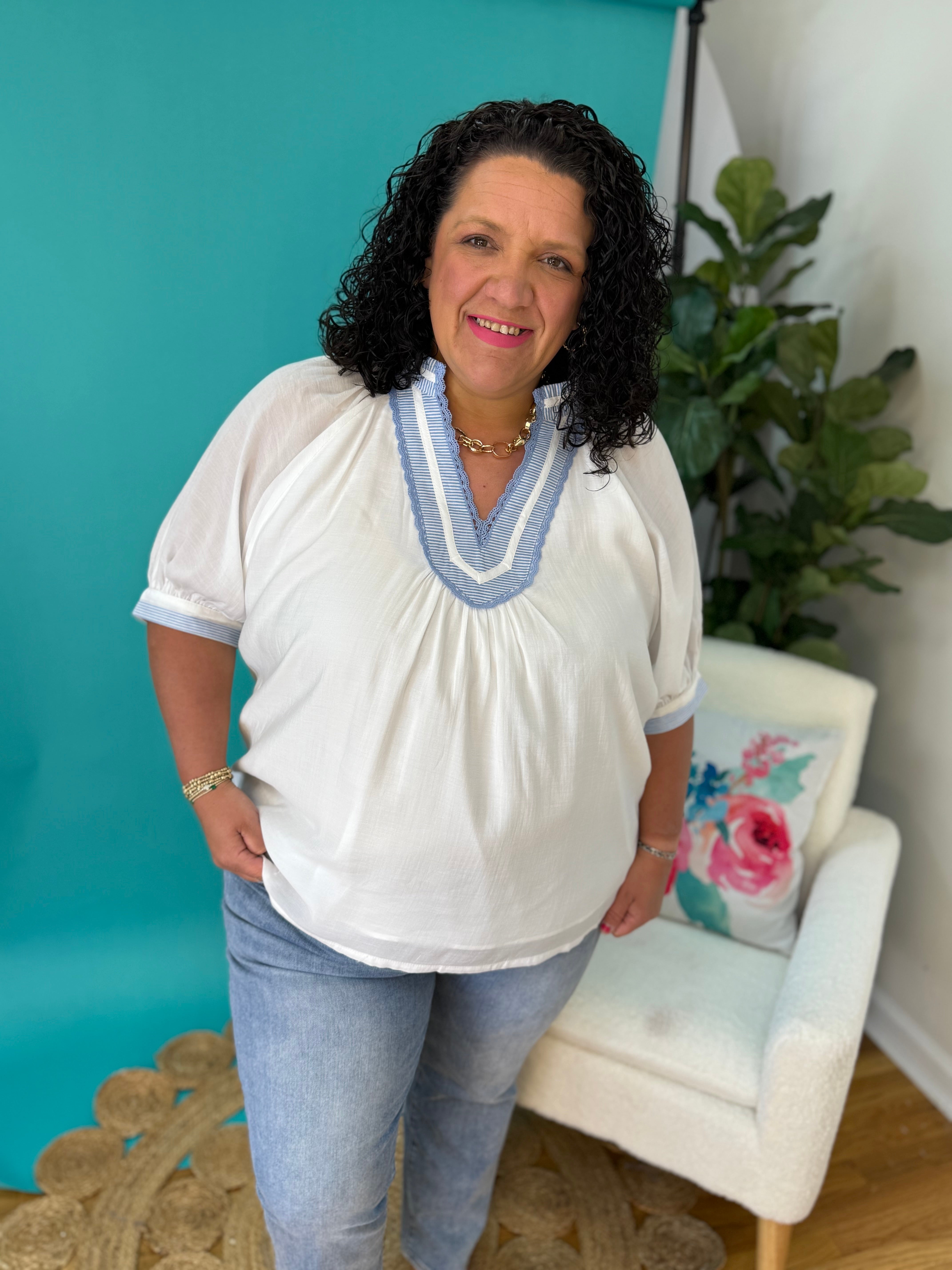 In The Garden Blouse-100 Short Sleeve Tops-The Lovely Closet-The Lovely Closet, Women's Fashion Boutique in Alexandria, KY