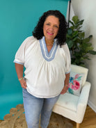 In The Garden Blouse-100 Short Sleeve Tops-The Lovely Closet-The Lovely Closet, Women's Fashion Boutique in Alexandria, KY