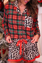 Jess Lea Wrapped in Safari Chic Ruffle Pajama Set-350 Holiday-Jess Lea-The Lovely Closet, Women's Fashion Boutique in Alexandria, KY