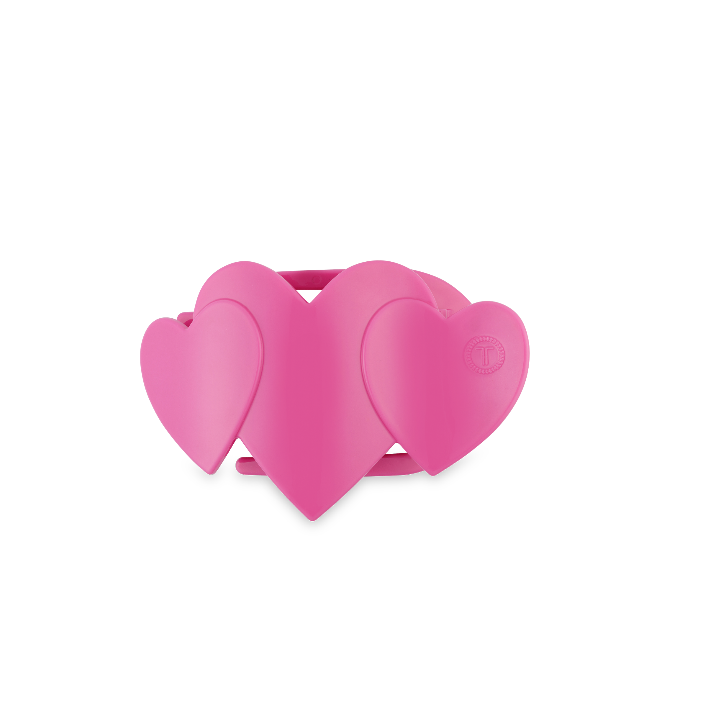 Flat Hair Clip | Tiny | Pink Heart to Heart-300 Headwear-TELETIES-The Lovely Closet, Women's Fashion Boutique in Alexandria, KY