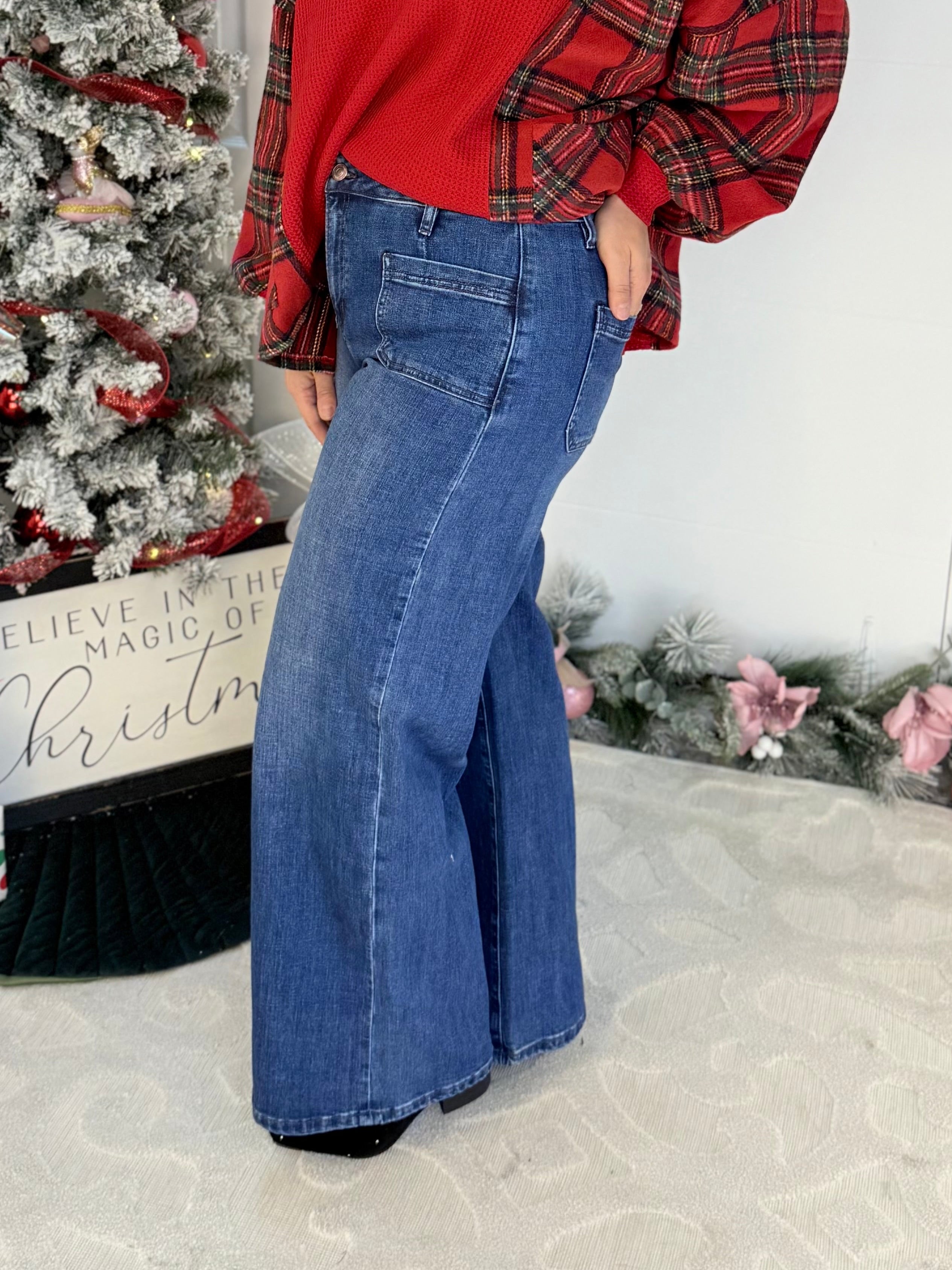 Mica High Rise Wide Leg Comfort Fit-210 Jeans-Mica Denim-The Lovely Closet, Women's Fashion Boutique in Alexandria, KY
