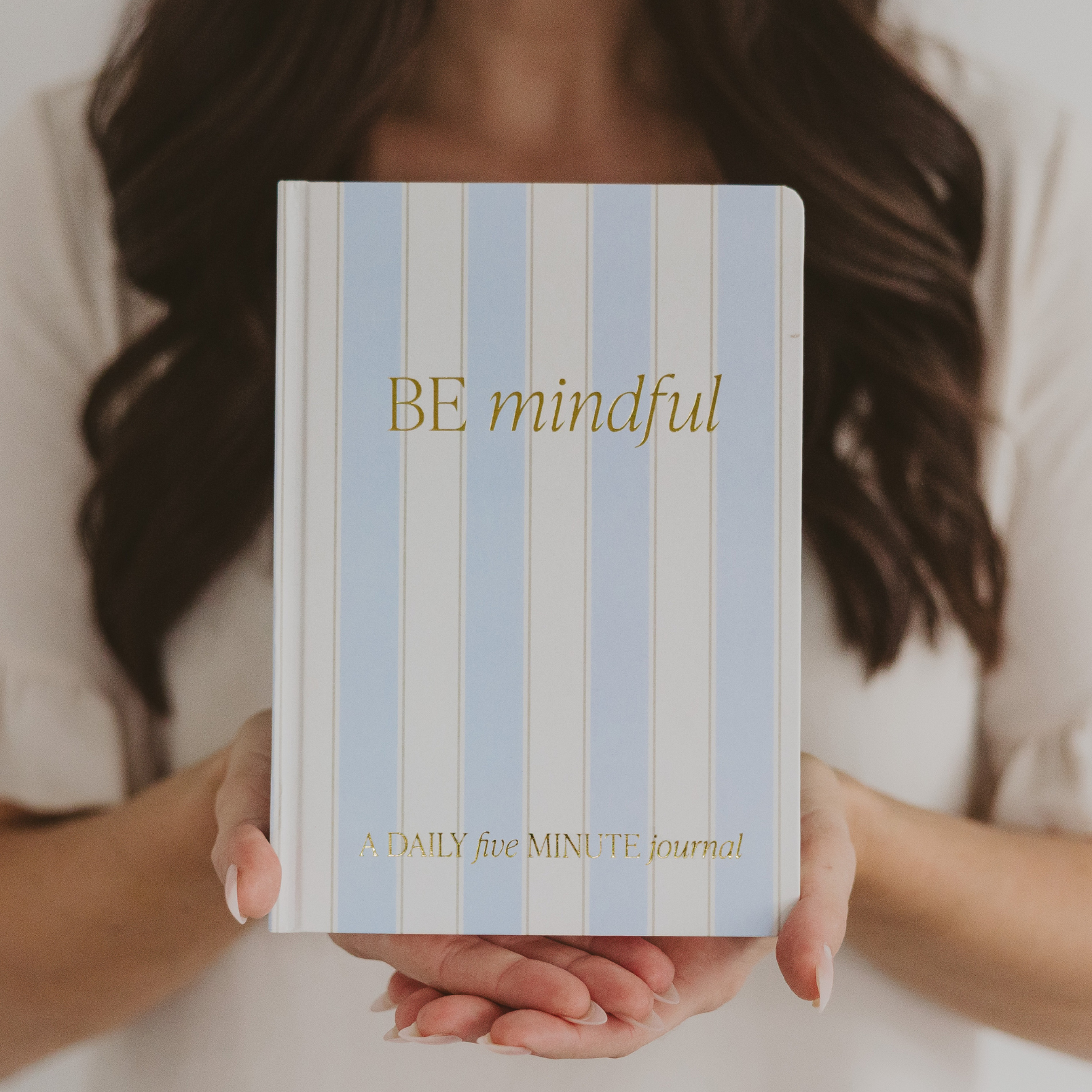 Be Mindful Prompted Journal - Blue Stripes-310 Gift-Sweet Water Decor-The Lovely Closet, Women's Fashion Boutique in Alexandria, KY