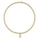 EXTENDS 3mm Signature Cross Gold Bracelet-Bracelets-eNewton-The Lovely Closet, Women's Fashion Boutique in Alexandria, KY