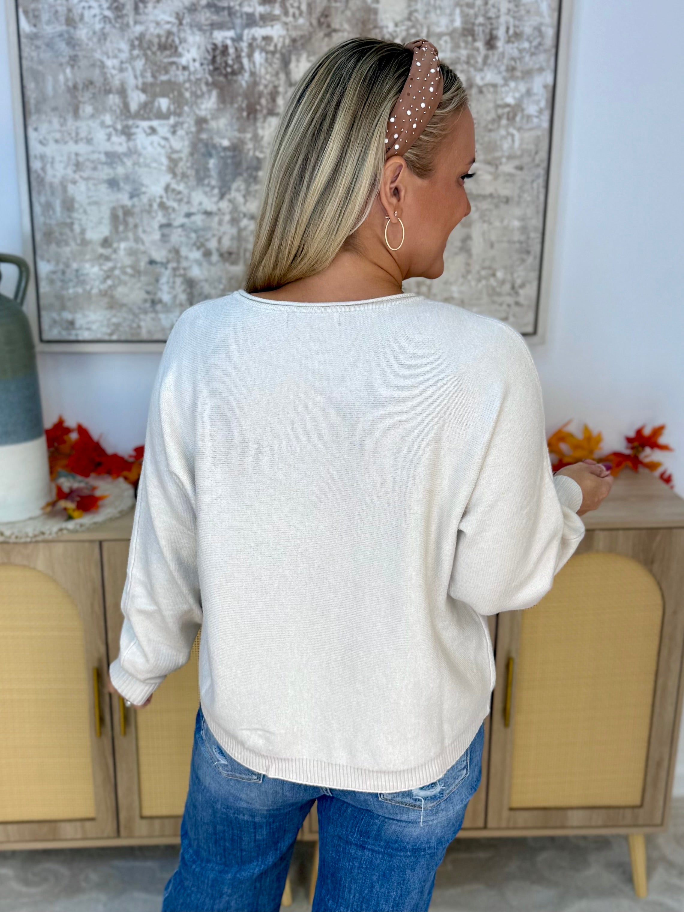 Fall in Love Sweater - Sand Beige-140 Sweaters-zenana-The Lovely Closet, Women's Fashion Boutique in Alexandria, KY