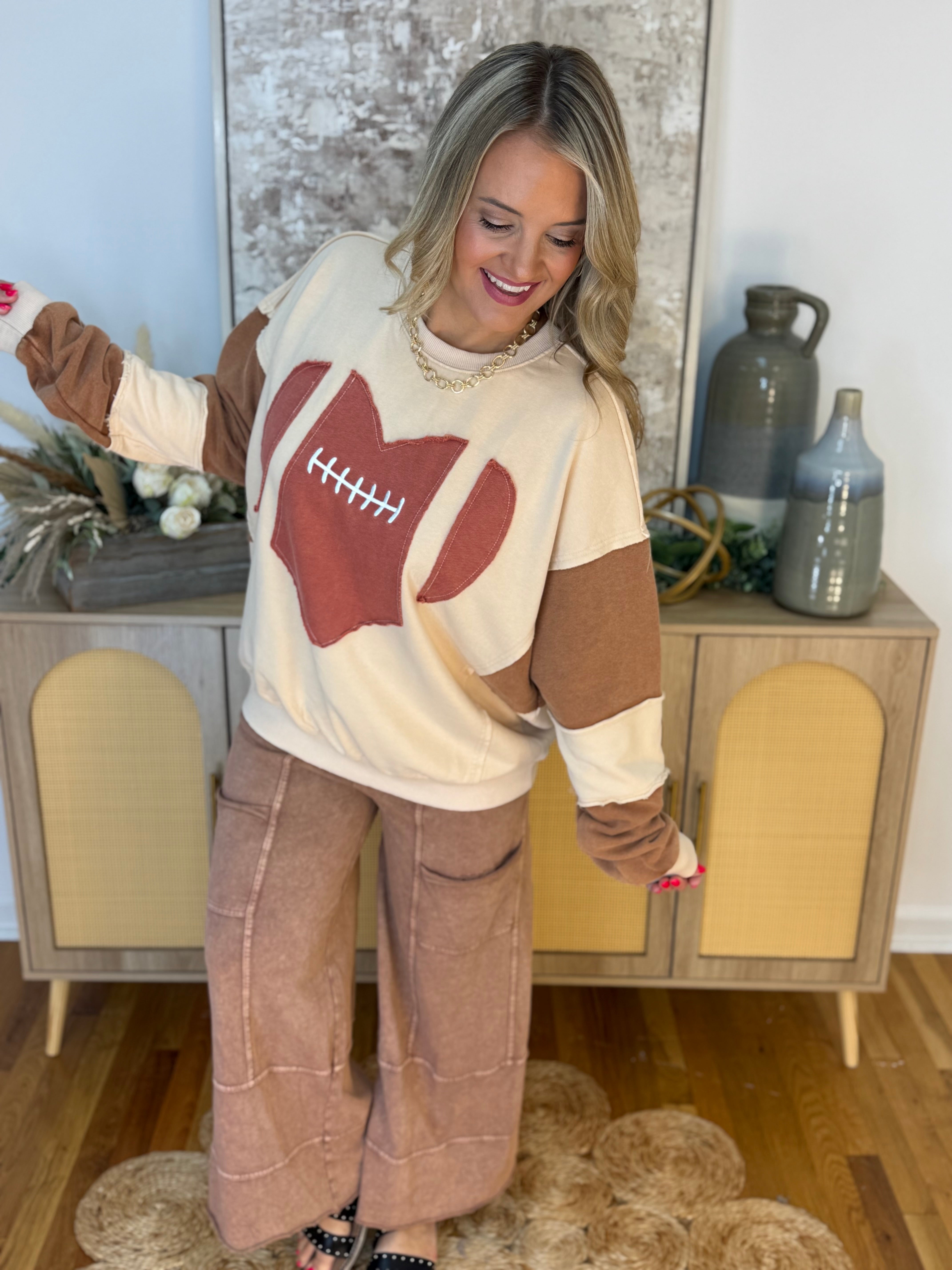 Sideline Sweetheart Pullover-110 Long Sleeve Top-easel-The Lovely Closet, Women's Fashion Boutique in Alexandria, KY