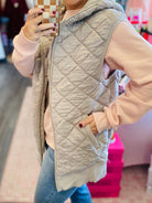 Casually Cute Quilted Vest-170 Jackets/Outerwear-The Lovely Closet-The Lovely Closet, Women's Fashion Boutique in Alexandria, KY