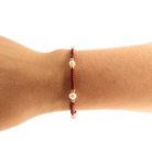 Crimson Red Pearl Bracelet: Standard 6.75 inch-bracelets-Beaded Blondes-The Lovely Closet, Women's Fashion Boutique in Alexandria, KY