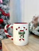 Sculpted Candy Cane Mug-350 Holiday-Mary Square-The Lovely Closet, Women's Fashion Boutique in Alexandria, KY