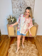Floral Frenzy Top-100 Short Sleeve Tops-Pol Clothing-The Lovely Closet, Women's Fashion Boutique in Alexandria, KY
