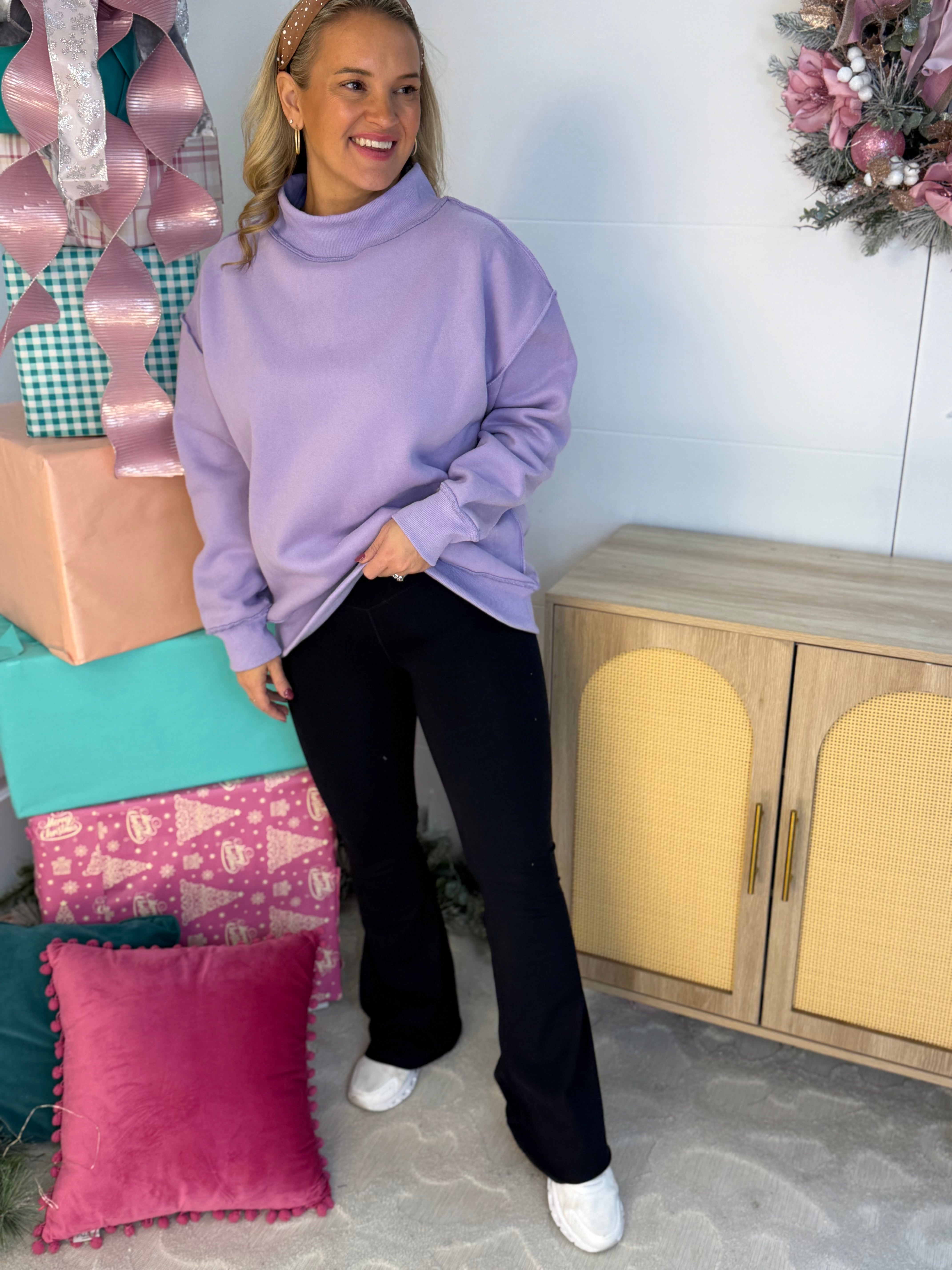 Crossover Waist Flare Yoga Pants - Black-240 Pants-The Lovely Closet-The Lovely Closet, Women's Fashion Boutique in Alexandria, KY