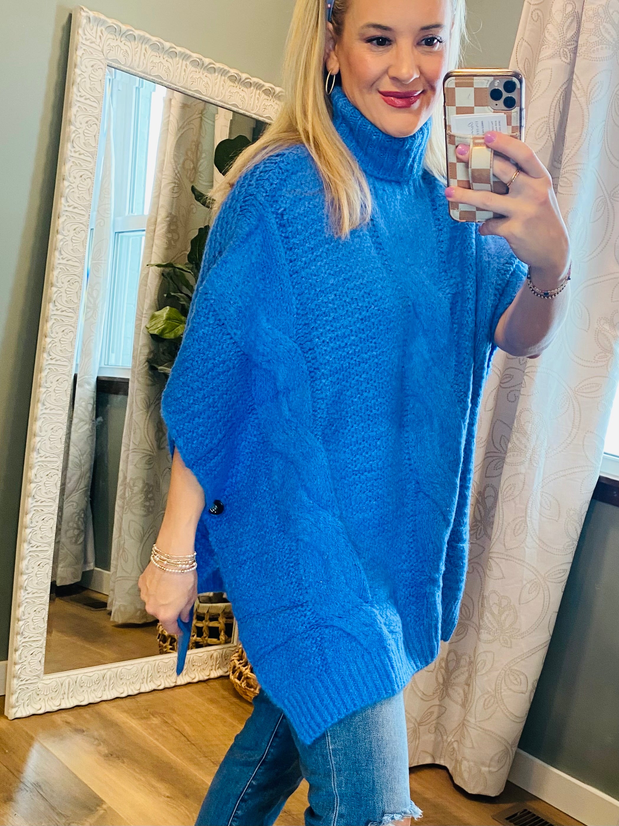 Warm Embrace Poncho Sweater-140 Sweaters-easel-The Lovely Closet, Women's Fashion Boutique in Alexandria, KY