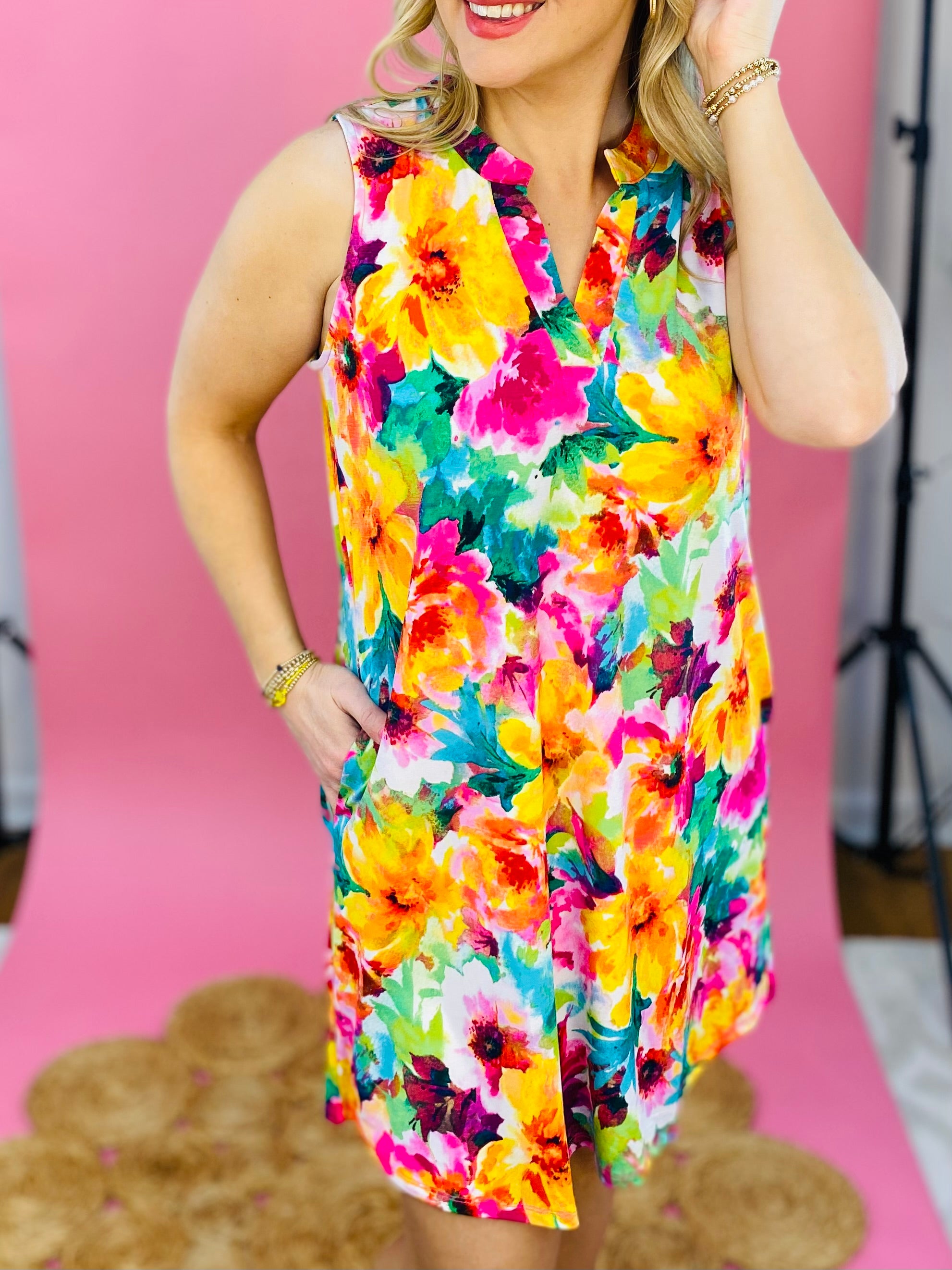 The Lucy Dress - Sunburst Floral-180 Dresses-Dear Scarlett-The Lovely Closet, Women's Fashion Boutique in Alexandria, KY