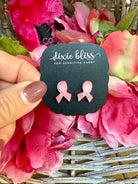 Sparkle Pink Ribbon Earrings-250 Jewelry-The Lovely Closet-The Lovely Closet, Women's Fashion Boutique in Alexandria, KY