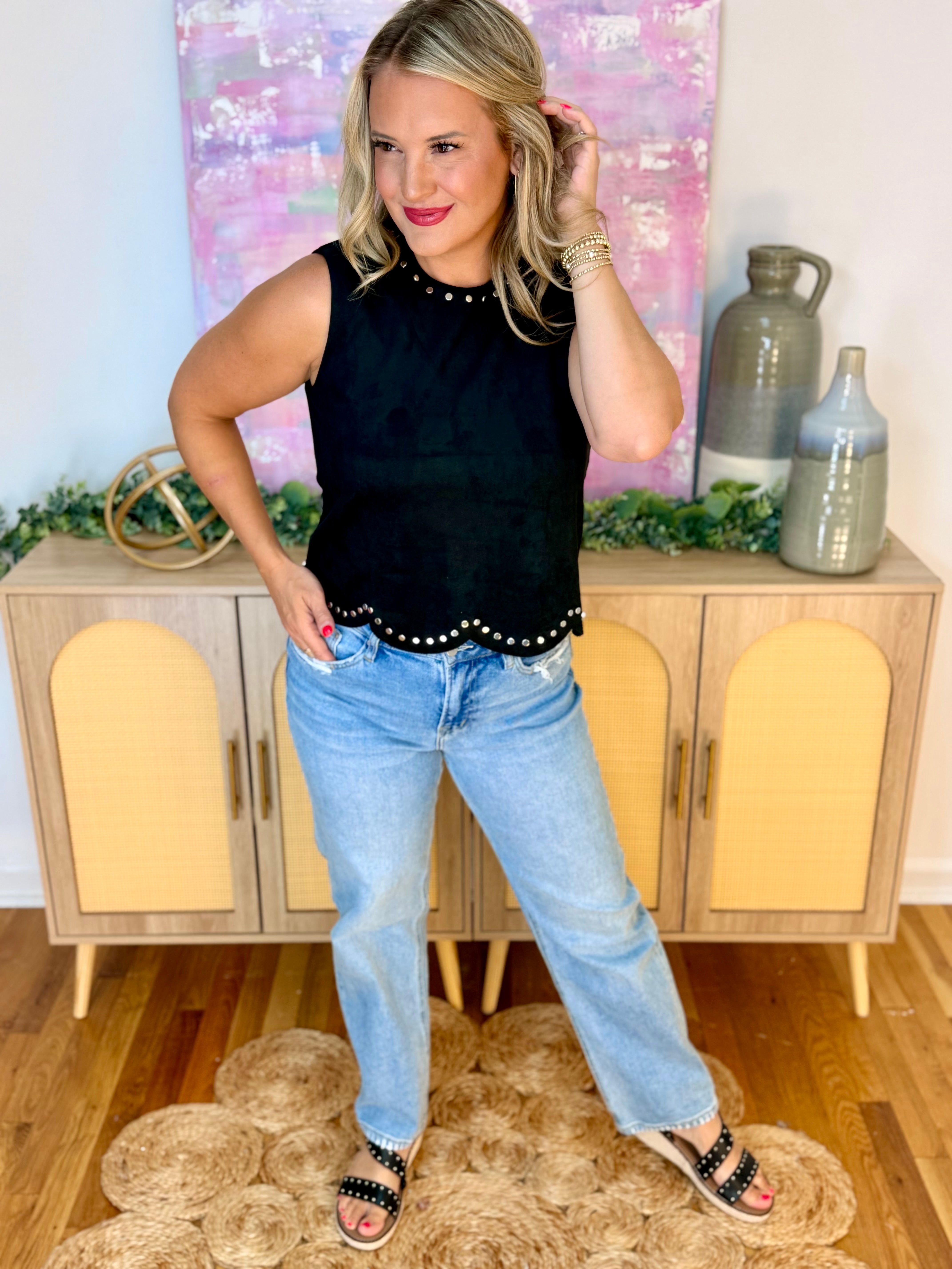 Sweet Sophistication Sleeveless Top-120 Sleeveless Tops-The Lovely Closet-The Lovely Closet, Women's Fashion Boutique in Alexandria, KY