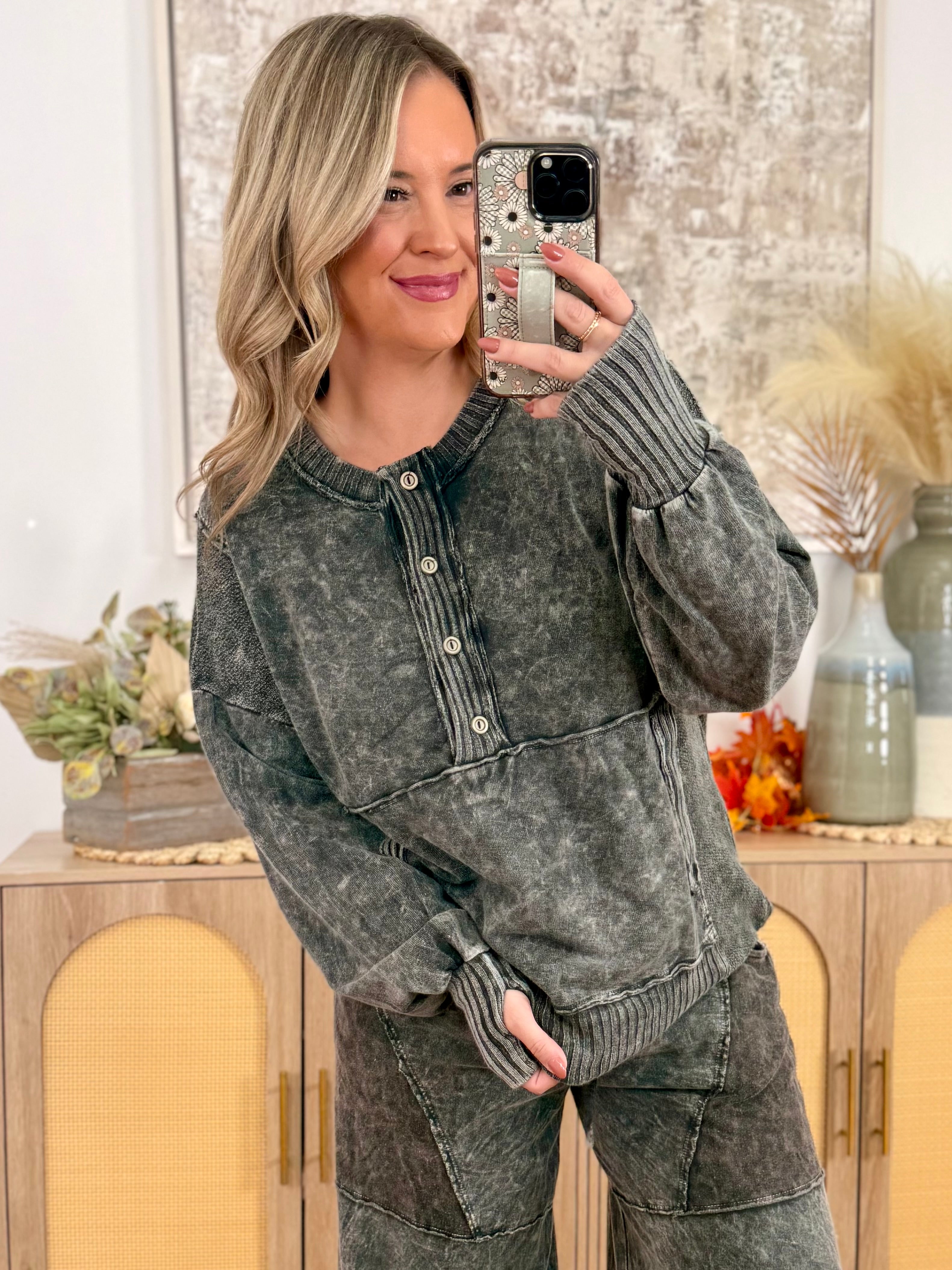 Natural Ease Pullover - Ash-110 Long Sleeve Top-J.Her-The Lovely Closet, Women's Fashion Boutique in Alexandria, KY
