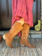 FINAL SALE - Corkys Headliner Faux Suede Boot - Tobacco-270 Shoes-Corkys-The Lovely Closet, Women's Fashion Boutique in Alexandria, KY