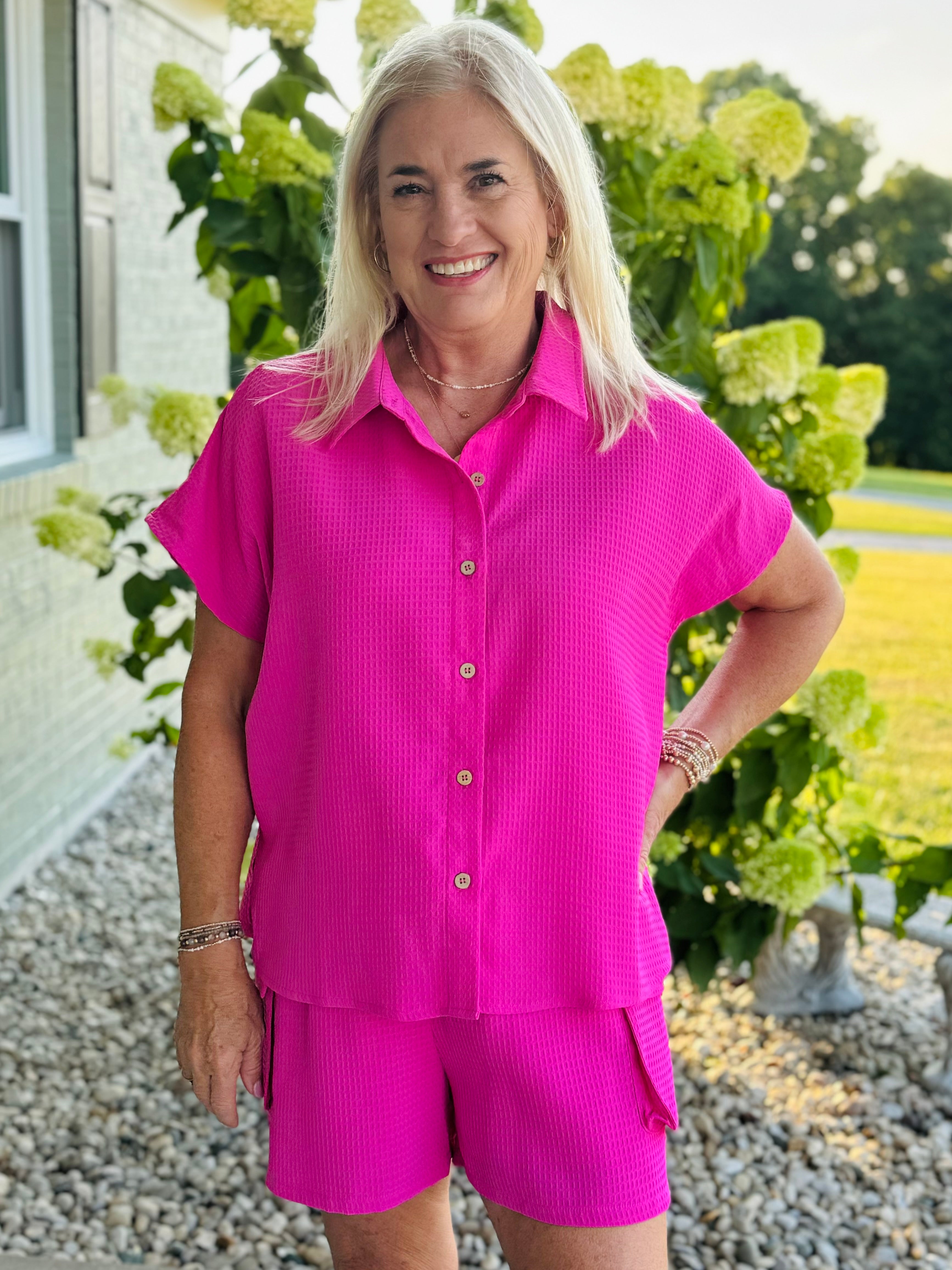 FINAL SALE - Walking in the Meadow Set - Pink-190 Rompers/Jumpsuits/Sets-The Lovely Closet-The Lovely Closet, Women's Fashion Boutique in Alexandria, KY