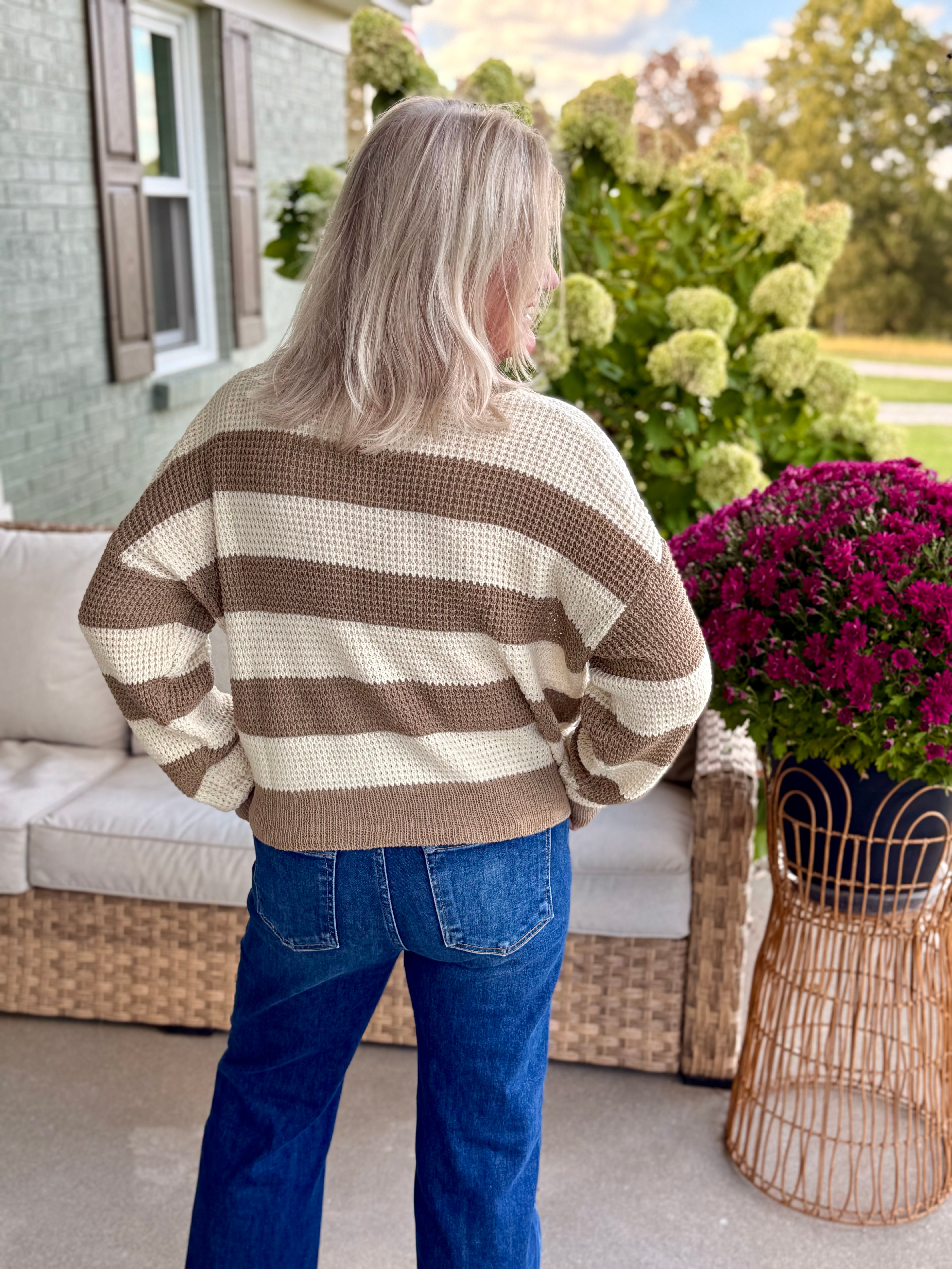 Autumn Breeze Sweater - Taupe-140 Sweaters-La Miel-The Lovely Closet, Women's Fashion Boutique in Alexandria, KY