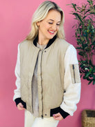 The Cool Girl Bomber Jacket-170 Jackets/Outerwear-The Lovely Closet-The Lovely Closet, Women's Fashion Boutique in Alexandria, KY