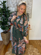 Autumn Escape Midi Dress-180 Dresses-Entro-The Lovely Closet, Women's Fashion Boutique in Alexandria, KY