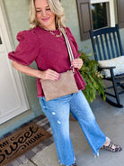 Izzy Crossbody w/ Guitar Strap - Taupe-290 Bag/Handbags-Jen & Co.-The Lovely Closet, Women's Fashion Boutique in Alexandria, KY
