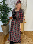 Classic Holiday Plaid Dress-180 Dresses-Entro-The Lovely Closet, Women's Fashion Boutique in Alexandria, KY