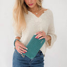 Suede Emma Woven Clutch Wristlet: Burgundy-crossbody/wristlet-Pretty Simple-The Lovely Closet, Women's Fashion Boutique in Alexandria, KY