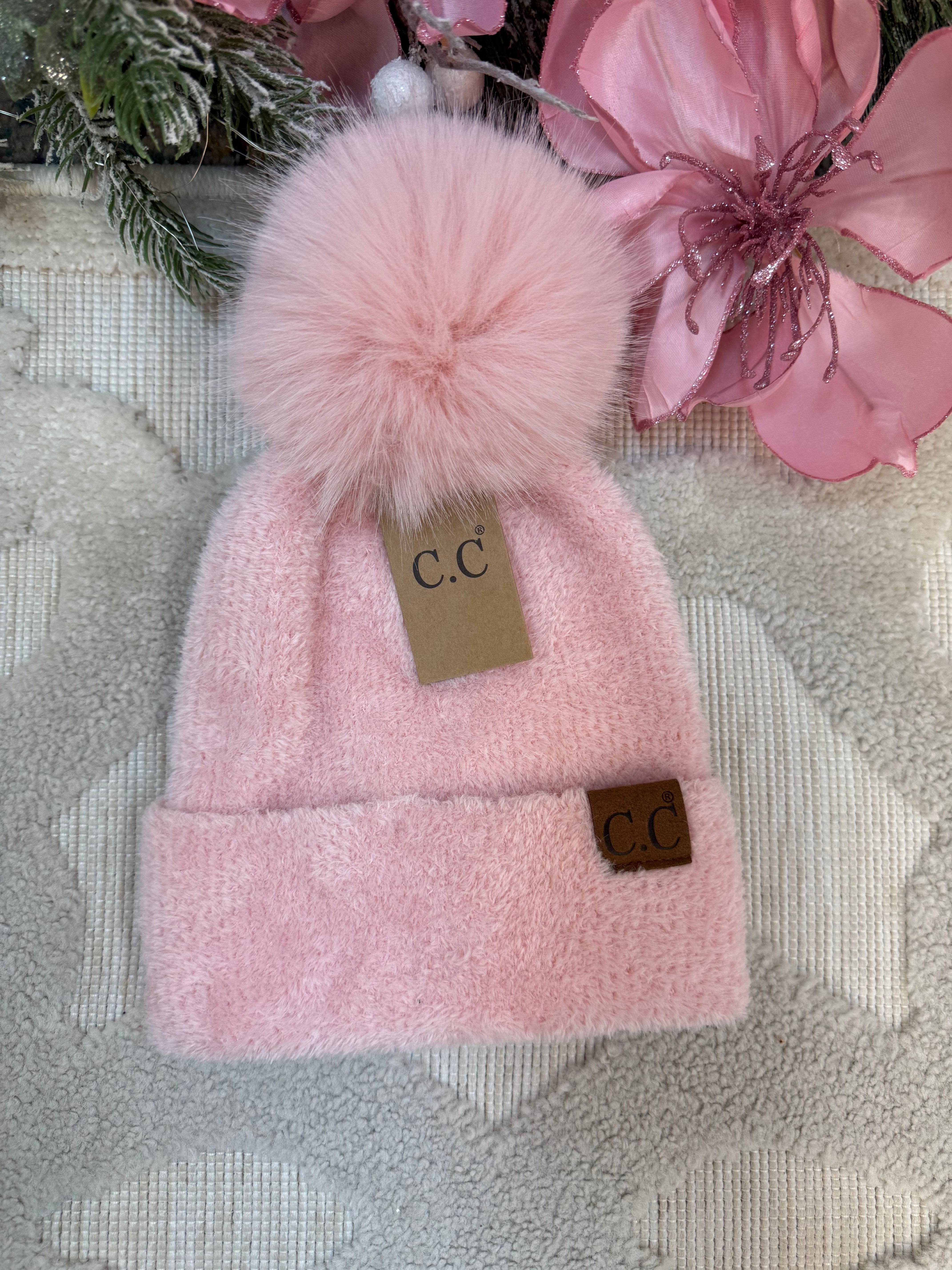 Pink Chenille Beanie-300 Headwear-The Lovely Closet-The Lovely Closet, Women's Fashion Boutique in Alexandria, KY