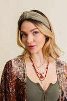Textured Topknot Headband - Olive-Headbands-Leto Accessories-The Lovely Closet, Women's Fashion Boutique in Alexandria, KY