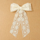 Organza Floral lAce Bow Hair Clip-300 Headwear-JOSSLYN by wall to wall-The Lovely Closet, Women's Fashion Boutique in Alexandria, KY