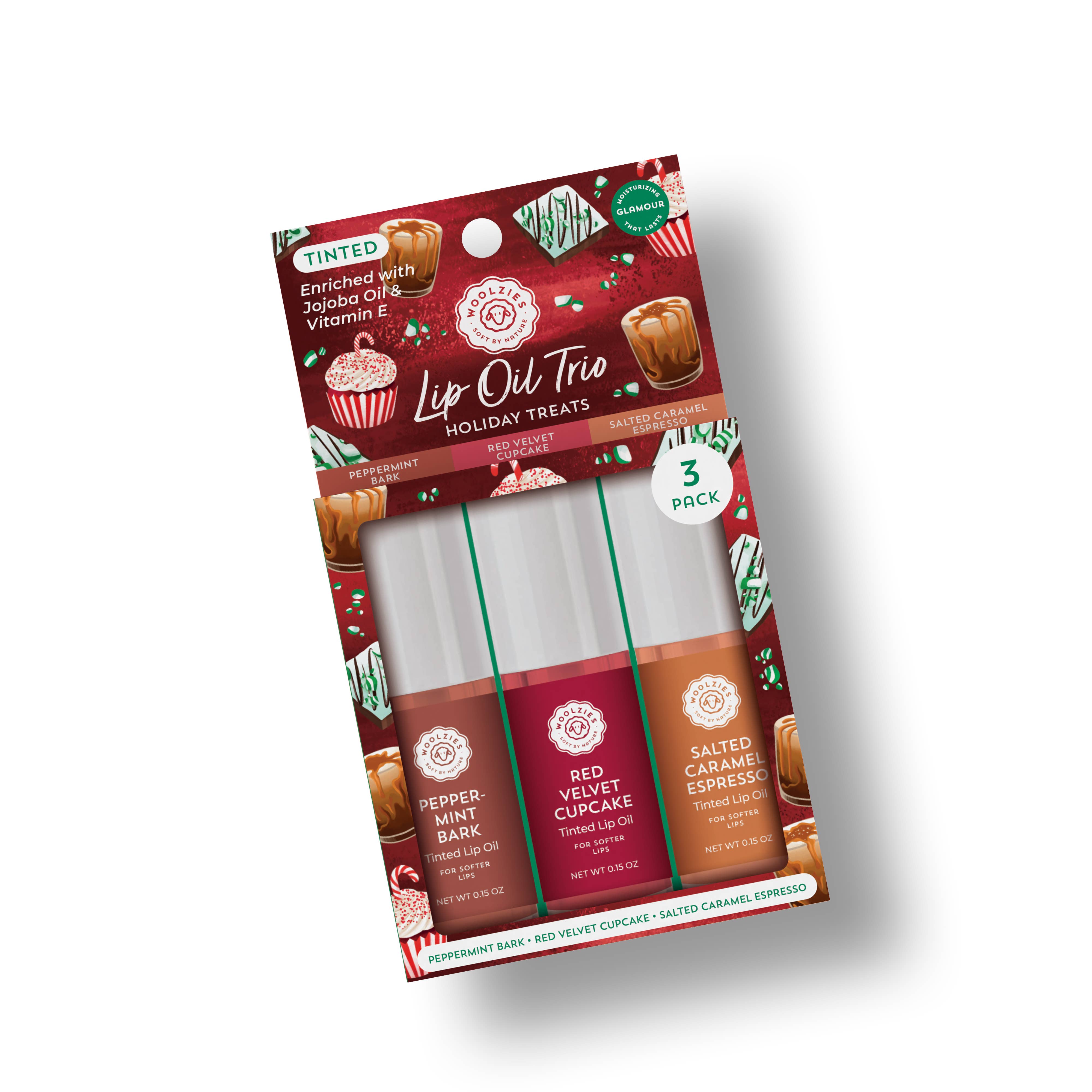 Tinted Lip Oil Trio – Holiday Treats-350 Holiday-Woolzies-The Lovely Closet, Women's Fashion Boutique in Alexandria, KY