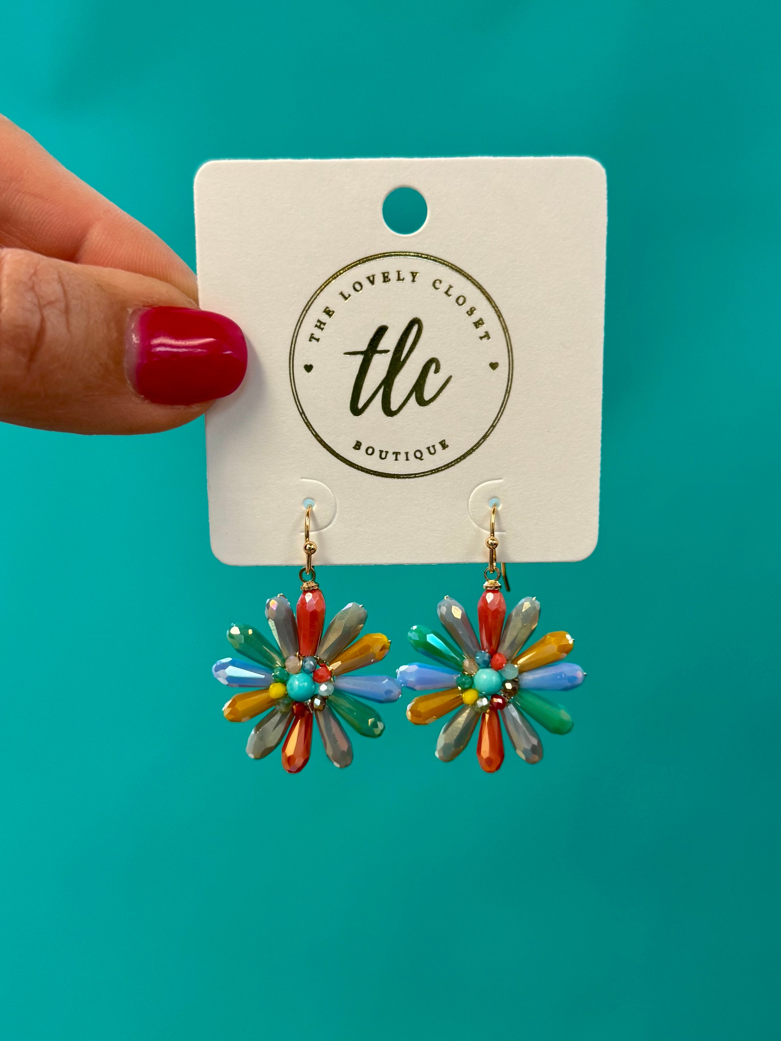 Pretty in The Summer Earrings- Multi-280 Accessories-The Lovely Closet-The Lovely Closet, Women's Fashion Boutique in Alexandria, KY