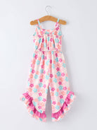 Colorful Floral Ruffle Flared Jumpsuit-360 Carolines Closet-Rylee Faith Designs-The Lovely Closet, Women's Fashion Boutique in Alexandria, KY