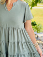 FINAL SALE - Apple Cider Dress - Sage-180 Dresses-The Lovely Closet-The Lovely Closet, Women's Fashion Boutique in Alexandria, KY