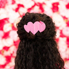 Flat Hair Clip | Medium | Pink Heart to Heart-300 Headwear-TELETIES-The Lovely Closet, Women's Fashion Boutique in Alexandria, KY