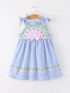 Watermelon Striped Girls Dress-360 Carolines Closet-Rylee Faith Designs-The Lovely Closet, Women's Fashion Boutique in Alexandria, KY