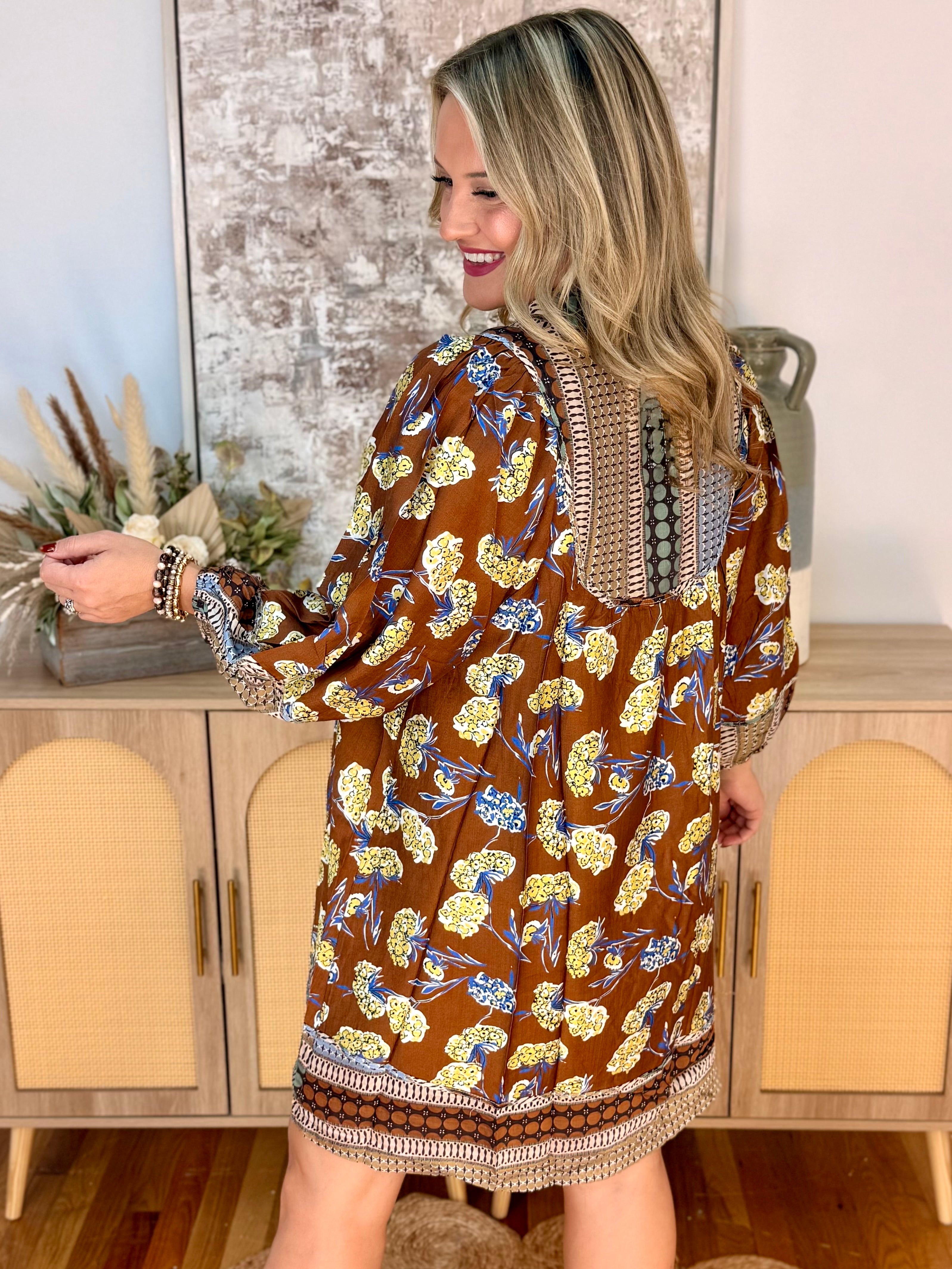 Autumn Glow Dress-180 Dresses-Umgee-The Lovely Closet, Women's Fashion Boutique in Alexandria, KY