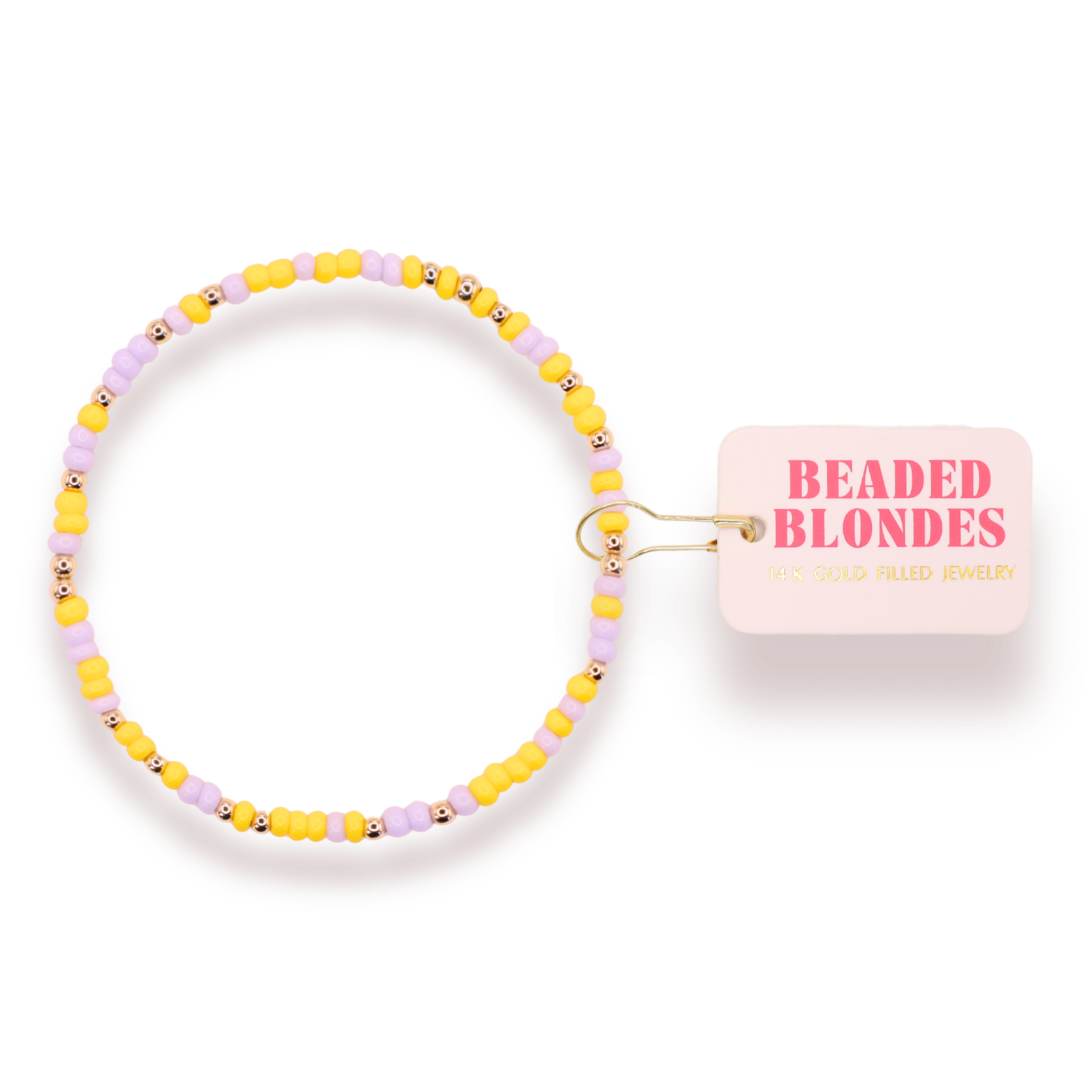 Lilac & Yellow Sprinkle: Std 6.75-bracelet-Beaded Blondes-The Lovely Closet, Women's Fashion Boutique in Alexandria, KY