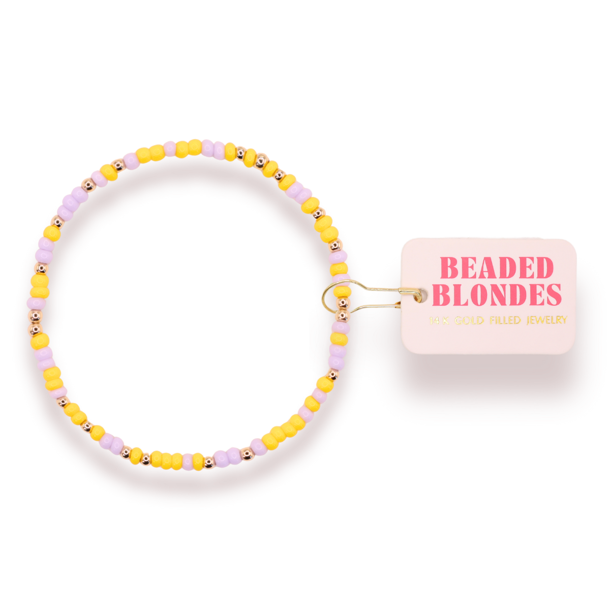 Lilac & Yellow Sprinkle: Ext 7.25-bracelets-Beaded Blondes-The Lovely Closet, Women's Fashion Boutique in Alexandria, KY