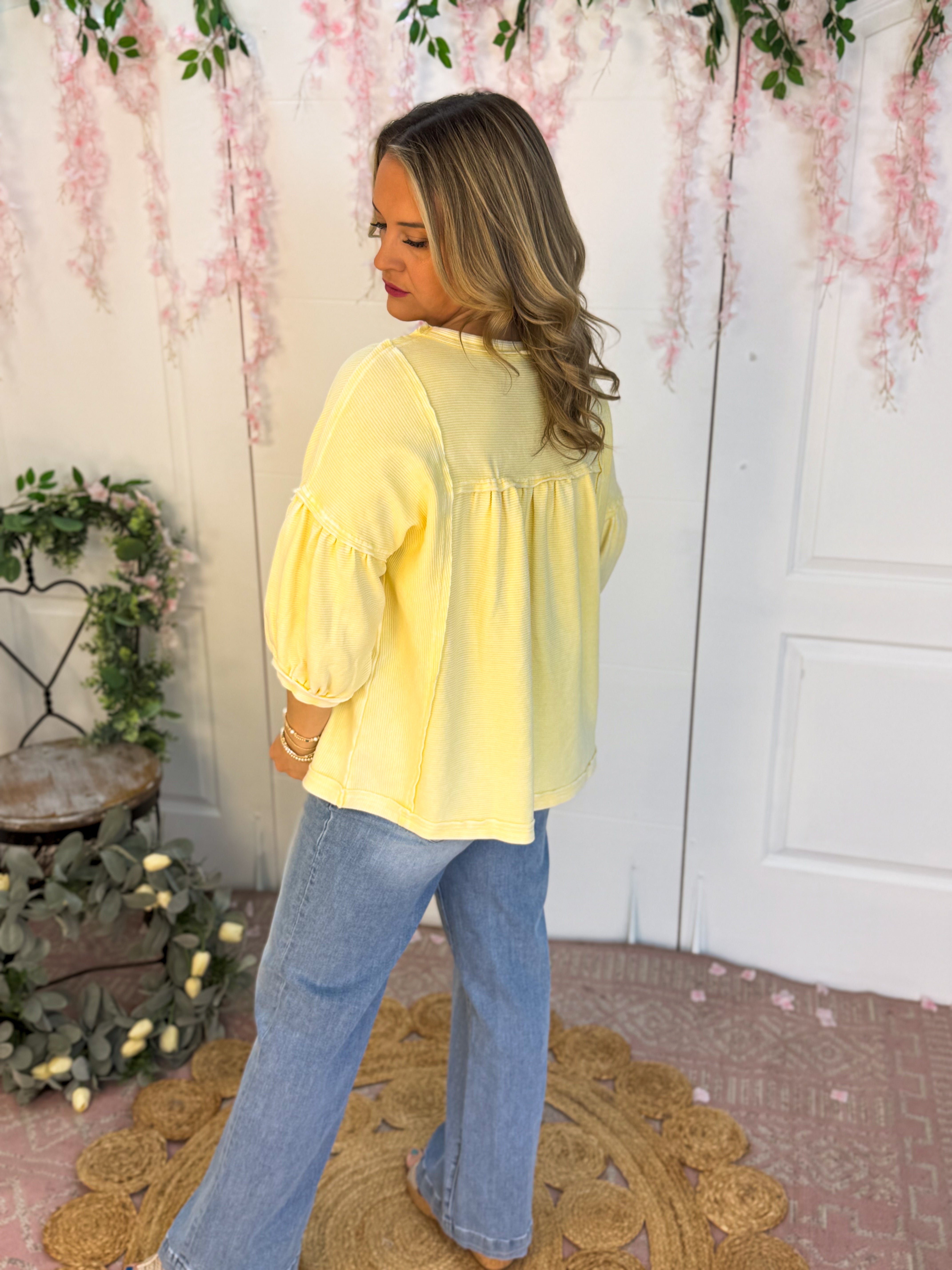 Walking on Sunshine Top-100 Short Sleeve Tops-easel-The Lovely Closet, Women's Fashion Boutique in Alexandria, KY